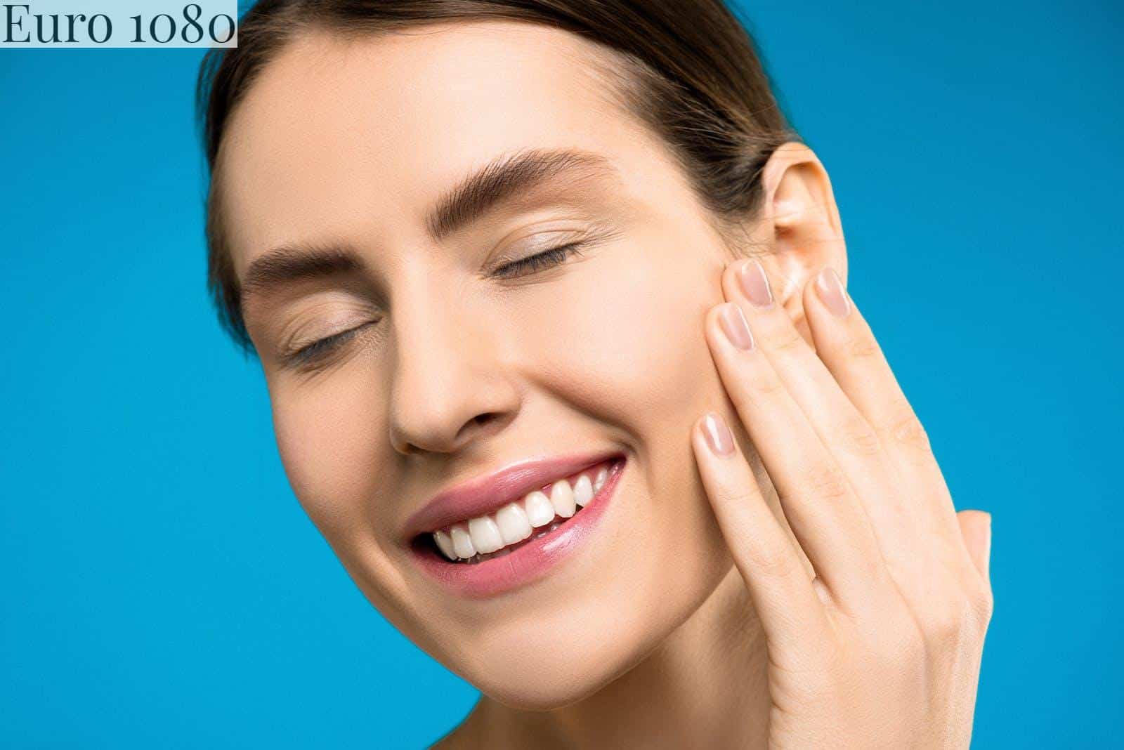 Smiling Woman With Eyes Closed